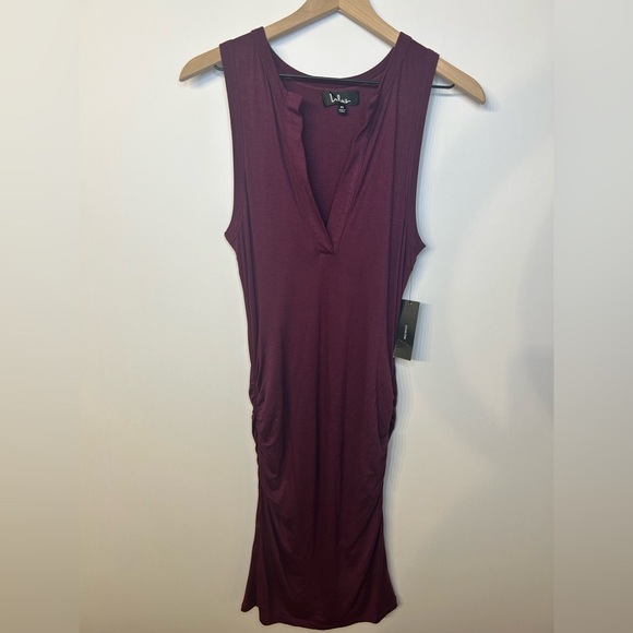 *NWT* Lulus Hopes and Dreams Burgundy Sleeveless Bodycon Midi Dress, Size Medium - Picture 5 of 12